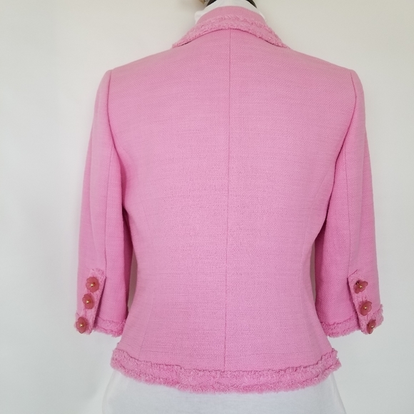 ✅911A NWOT Classiques Entier Pink Fringe Jacket PS - Picture 6 of 16